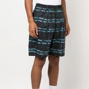 MARNI Logo Plaid Print Shorts